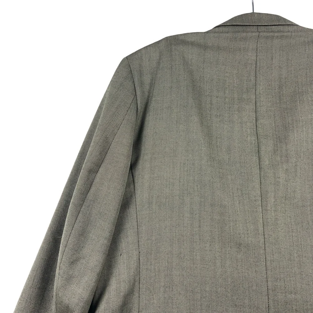 Lauren Ralph Lauren Sport Coat Mens 44L Brown Herringbone 100% Wool Blazer - Picture 10 of 13